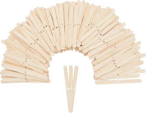 إبداعات مشرقة حاملي الفتيل الخشبي لصنع الشموع ، أداة توسيط الضابط (4.4 بوصة ، 250 حزمة) in Kuwait