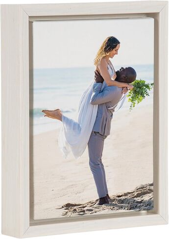 Kate and Laurel Custom Printed Canvas Wall Art ، 8x10 White ، Sylvie Personal Canvas طباعة مع صورك لغرفة النوم أو معرض غرفة المعيشة | مطبوعة ويد في الولايات المتحدة in Kuwait