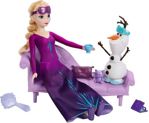 Mattel Disney Princess Dolls, Elsa Posable Fashion Doll with Signature Clothing and Accessories, Disney's Frozen Movie Toys in Saudi Arabia