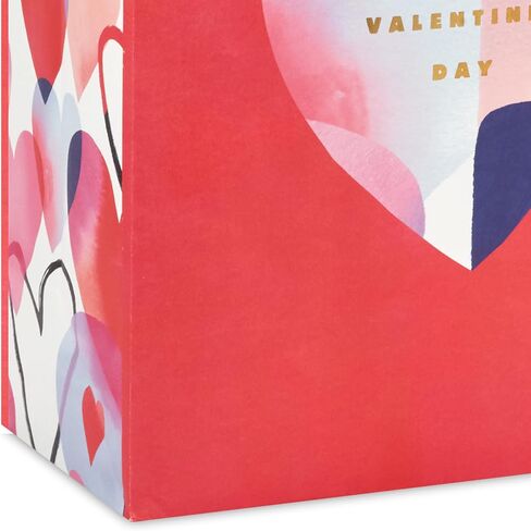 Hallmark 13" Large Valentine's Day Gift Bag with Tissue Paper (Red Watercolor Heart) in Saudi Arabia
