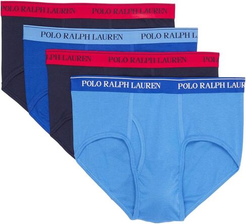 سراويل داخلية قطنية للرجال من POLO RALPH LAUREN مقاس كبير وطويل، 3 قطع، بولو أسود/أحمر، 4X in Kuwait