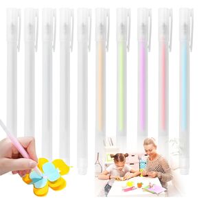 Quick Drying Color Spot Glue Pen，Easy Control Precision Glue Pens Suitable,Apply Glue Like Writing,Roller Glue Pens for Scrapbooking, Handmade Stationery, Craft Glue Supplies Glitter Pens (10pcs)