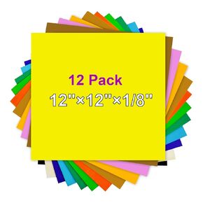 12 Pack Colored Plywood Sheets 12" x 12" x 1/8", 3mm Basswood for Laser Cutting, Thin Plywood Board Unfinished Wood for Crafts, DIY Architectural Models Making, Wood Engraving