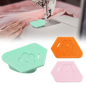 3 Pack Magnetic Seam Guide for Sewing Machine, Upgraded Polygonal Sewing Seam Guide with Scale, Universal Sewing Accessory & Supplies for Magnet Making Machine(3 Colors)