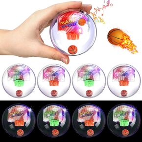 يفضل 12 PCS كرة سلة كرة سلة Mini Toys حفلات كرة السلة مع LED Lights Sounds Shooting Sports Ball Game Toy Rock وتسجيل كرة السلة كرة مكافحة الإجهاد هدية الحفلات. in Kuwait