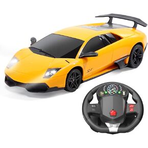 HOLYFUN Remote Control Car for Boys, 2.4Ghz Hobby RC Race Car Toys with LED Lights, Ideal Gift for Kids and Adults