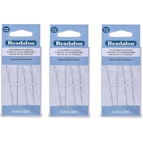 Beadalon قابلة للطي إبر العين 2.5 بوصة (3 عبوة)