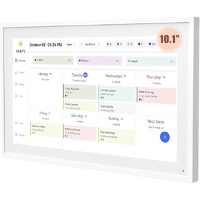 التقويم 10.1 "التقويم الرقمي ، المخطط الرتيب الكامل HD ، شاشة تفاعلية لللمس الذكي لجداول الأسرة ، منظمة منزلية قابلة للتركيب على الحائط