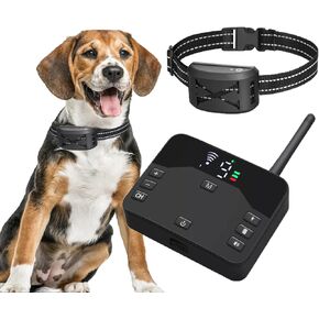 2 in 1 Wireless Dog Electric Fence,Pet Boundary Containment System,with Rechargeable Waterproof Receiver,Adjustable Dog Training Collar Electric Dog Boundary Container,for1dog