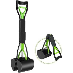 Sonha Dog Pooper Scooper غير القابل للكسر Pet Pooper مغرفة للكلاب والقطط مع مواد طويلة مقبض قوة وينبخ متين لسهولة العشب والحصى التقاط