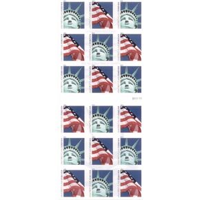 Forever Stamps Lady Liberty and Flag ATM Sheet of 18 Stamps Scott 4519b