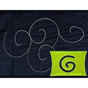Parrs Rhapsody Plus Floral Spiral Free Motion Quilting Ruler for Domestic Machines