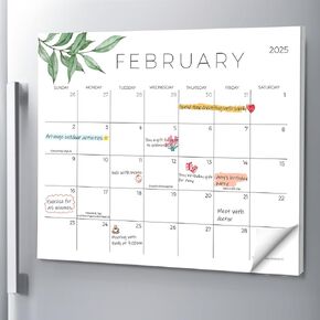 2025 Magnetic Calendar for Refrigerator - Aesthetic Magnetic Calendar for Fridge Runs from Jan. 2025 to Jun. 2026, 18 Monthly Magnetic Calendar 2025 for Easy Organizing, 10" x 12"