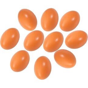 Azatemgo Chicken Eggs Fake Chicken Eggs Easter Eggs Set of Wooden Fake Eggs to Help Lay Chickens 10 Pcs