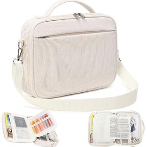 Jumpopack Bible Cover Case for Women Grils Bible Cover with Shoulder Strap Bible Case for Bible Study Accessories,Corduroy Beige