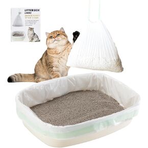 28 COUNT CAT CAT STERTER BOX LINERS LARGE 37 "× 18" أكياس القمامة للقطط للأقمام الممتدة سماكة مع 2 مل.