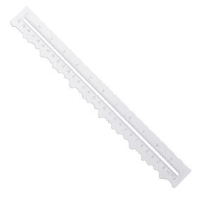 Metal Tearing Ruler for Paper Crafts Deckle Edge Ruler with Irregular Edges 12'' Measuring Tool Paper Craft Edge Cutter Craft Ruler for Cutting Paper for School Scrapbook, Office Architect (White)