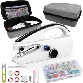 Sewing Kit:Sewing bliss in one box.Handheld sewing machine,beginner's sewing kit with storage,two power supply modes,portable mini sewing machine,Handheld Sewing Machine for Beginners.ALL