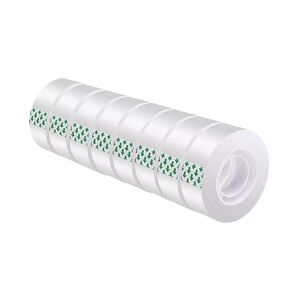 Clear Tape Rolls - Transparent Tape, Bulk Sales, 3/4 x 1000 Inches, Durable, Strong Adhesion, Refills for Dispenser (8)