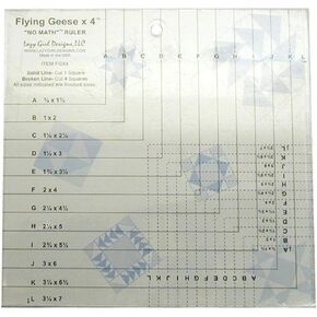 Lazy Girl Flying Geese X 4 No Math Ruler