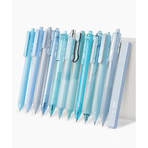 Mr. Pen- Gel Ink Pen Set, 12 pcs, Pastel Blue Barrel, Black Ink Gel Pens Fine Point 0.5mm, Aesthetic Highlighter, Gel Ink Pens, Cute Pens for Women, Aesthetic Pens for Journaling, Fine Tip Pens