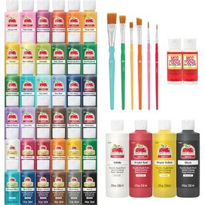 Mod Podge Apple Barrel Mega Acrylic Paint Kit, 48 Piece Set Perfect for DIY Arts and Craft Projects, Assorted