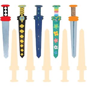 Generic Wooden Handmade Crafts Sword 10 /DIY Children's Imitation Diamond Set - Handmade DIY Painting Paint Paste Diamond Wooden Sword, Blank Wooden Sword Make Your own Sword, A-030