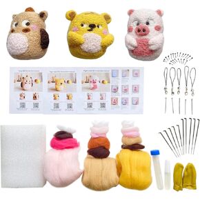 ROLY BEE DIY Wool Felting Kit - Easy to Use Tools for Handmade Lovers - Create Cute Felted Designs with a Sense of Accomplishment
