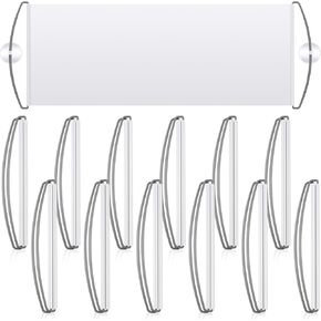 12 PCS DIY فارغة لافتات فينيل ، راية قابلة للسحب محمولة بيضاء لافتات جافة محو مخصص PVC عادي لحفلة عيد الميلاد ، الاحتجاجات ، الرياضة ، الحفل ، تهنئة الهتاف ، روح الفريق