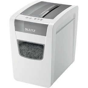 Leitz IQ Slim Paper Shredder, 10 Sheet, Cross Cut, 6 Gallon Bin, P4 Security, Anti-Jam, Home Office (170004)