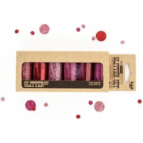 Prima Marketing Inc. Art Ingredients, Glitter Set, Crimson, 7 Grams Bottle Set of 6