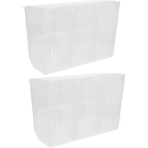 Milisten 2pcs Automatic Pigeon Bird Feeder, 3 Hole Quail Waterer, Plastic 3 Slot Feeder for Cage, Hanging Parrot Food Dispenser Cage Accessories for Parakeet Chicken
