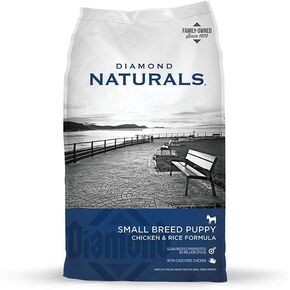 Diamond Naturals لحوم حقيقية قسط الصيغ الصغيرة والمتوسطة الصيغ الجافة الكلب الجاف مع البروتين والبروبيوتيك ومضادات الأكسدة والدجاج والأرز ، 6 أرطال