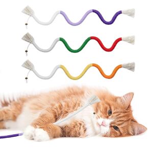 3pcs Safe Cat Rope Toy,Teeth Clean Toy for Cat, Cat Chew Toys for Indoor Cat,Kitten Interactive Toys
