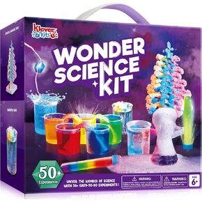 Klever Kits Wonder Science Kits- 50+ Experiments Educational Toys, STEM Activities with Growing Crystal Tree, Lab Science Toys, Gifts for Birthday Christmas for Kids Aged 6 7 8+