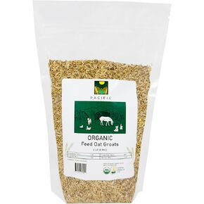 Organic Petfood Organic Feed Oat Groats - Oat Groats for Birds | Rich with Fiber & Minerals | USDA and CCOF Certified | Packed in USA | 2Lbs