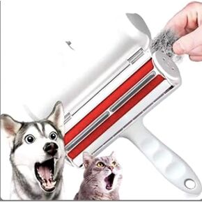 Reusable Pet Hair Removal Brush, Self-Cleaning Base, for Clothes and Furniture, Pet Lint Roller Remover