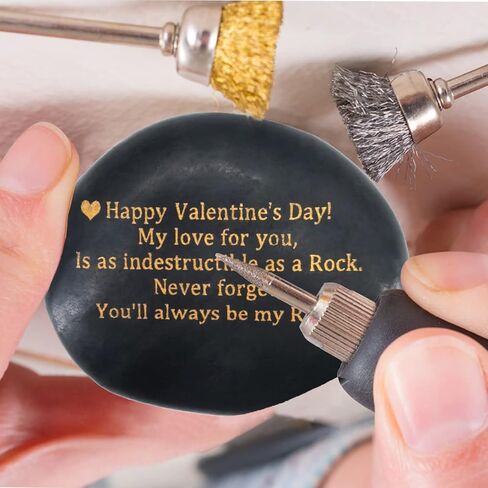 هدايا عيد الحب الفريدة - عيد الحب سعيد! حبي لك ، غير قابل للتدمير مثل صخرة ، لا تنسى أبدًا ، ستكون دائمًا صخرة - هدية حجرية محفورة نادرة لصديق صديقها in Kuwait