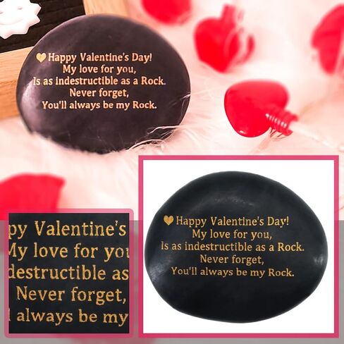 هدايا عيد الحب الفريدة - عيد الحب سعيد! حبي لك ، غير قابل للتدمير مثل صخرة ، لا تنسى أبدًا ، ستكون دائمًا صخرة - هدية حجرية محفورة نادرة لصديق صديقها in Kuwait