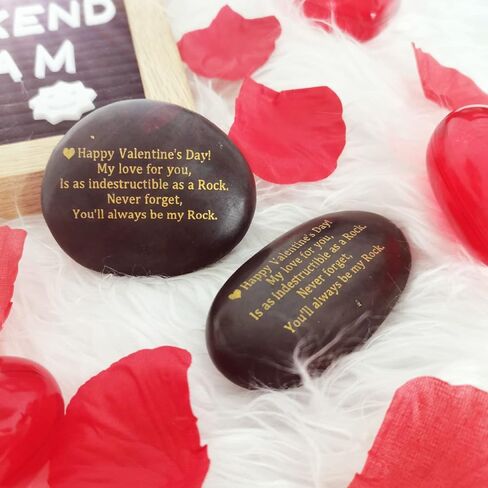 هدايا عيد الحب الفريدة - عيد الحب سعيد! حبي لك ، غير قابل للتدمير مثل صخرة ، لا تنسى أبدًا ، ستكون دائمًا صخرة - هدية حجرية محفورة نادرة لصديق صديقها in Kuwait