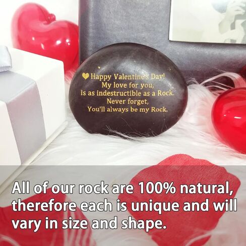 هدايا عيد الحب الفريدة - عيد الحب سعيد! حبي لك ، غير قابل للتدمير مثل صخرة ، لا تنسى أبدًا ، ستكون دائمًا صخرة - هدية حجرية محفورة نادرة لصديق صديقها in Kuwait