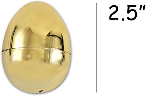 بيض عيد الفصح الذهبي المعدني - بيض بلاستيكي قابل للملء لحفلات الحفلات أو الديكور للصيد - مجموعة 8 قطع in Kuwait