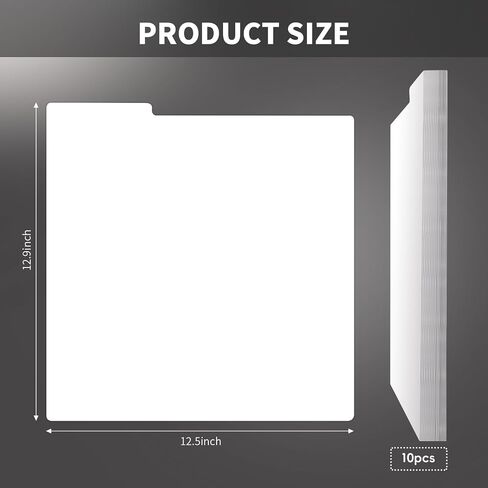 10 PCS الفواصل السجلات فينيل 12.9 بوصة منظم سجل بلاستيكي أبيض مزدوج لجنة الألبوم و Vinyl DVD Lecords ، فواصل بطاقة الفهرس القابلة لإعادة الاستخدام in Kuwait