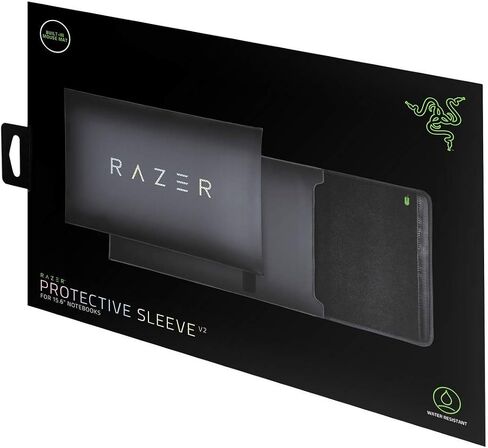 Razer 15" Protective Laptop Sleeve: Scratch & Water-Resistant - Padded Interior Lining - Snag-Free Velcro - Flip-Out Mouse Mat - Classic Black, RC21-01580100-R3M1 in Kuwait