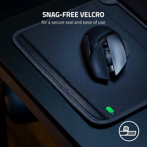 Razer 15" Protective Laptop Sleeve: Scratch & Water-Resistant - Padded Interior Lining - Snag-Free Velcro - Flip-Out Mouse Mat - Classic Black, RC21-01580100-R3M1 in Kuwait