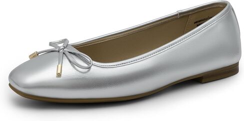 DREAM PAIRS Women's Flats, Square Toe Ballet Flats, Comfortable Casual Ballerina Flat Dress Shoes with Bow, Suitable for Dressy Business Casual Work Office in Saudi Arabia
