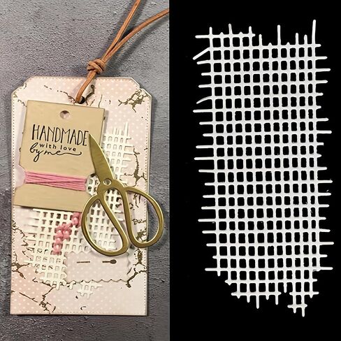 3D Backgrounds Frame Metal Cutting Die for Scrapbooking, New Cutting Dies DIY Album Card Making Decor Paper Craft Metal Die Cuts Party Wedding Decorations (Grid C 3.9 x 2 in) in Kuwait