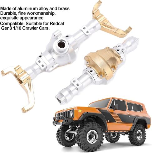 Dilwe RC Front Rear Axle Housing, Aluminum Alloy Front Rear Axle Housing Shell Compatible with Redcat Gen8 1/10 RC Car in Saudi Arabia