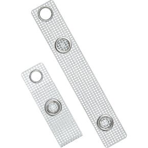 Uniclife 50 Pcs Badge Holder Straps ID Badge Straps with Snaps and Eyelets Heavy-Duty PVC Badge Clips for Card Holders Work Badge Holders Lanyards Key Rings and Name Tags