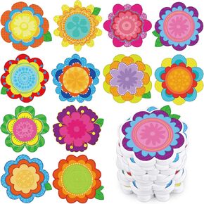 ReliThick 60 Pack 1200 Sheets Spring Flower Sticky Notes Floral Sticky Note Pads Self Stick Cute Notepads Bulk Spring Theme Memo Pads Floral Stickers for Spring Teacher School Office Supply, 12 Styles